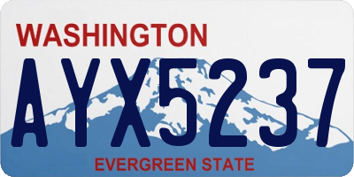 WA license plate AYX5237