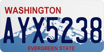 WA license plate AYX5238