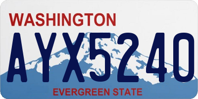 WA license plate AYX5240