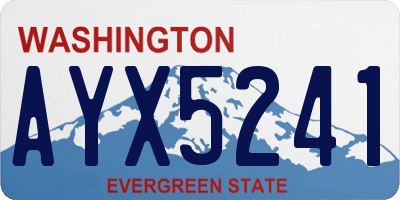 WA license plate AYX5241