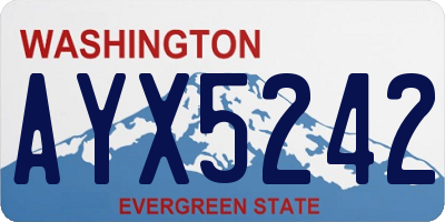 WA license plate AYX5242