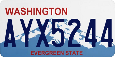 WA license plate AYX5244