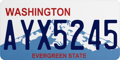 WA license plate AYX5245