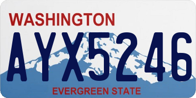 WA license plate AYX5246