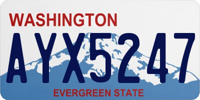 WA license plate AYX5247