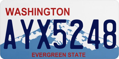 WA license plate AYX5248