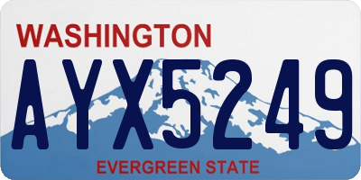 WA license plate AYX5249