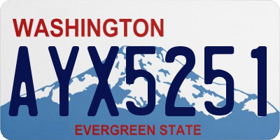 WA license plate AYX5251