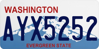 WA license plate AYX5252