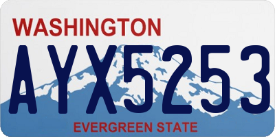 WA license plate AYX5253