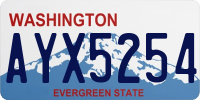 WA license plate AYX5254