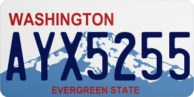 WA license plate AYX5255