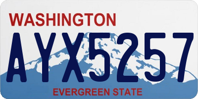 WA license plate AYX5257