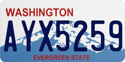 WA license plate AYX5259