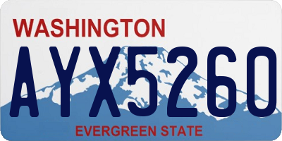 WA license plate AYX5260