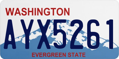 WA license plate AYX5261