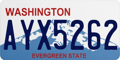 WA license plate AYX5262