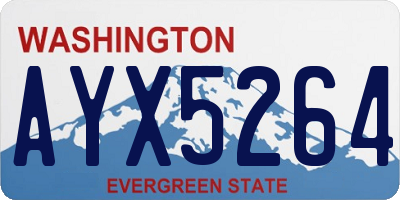 WA license plate AYX5264