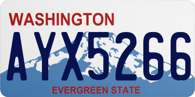 WA license plate AYX5266