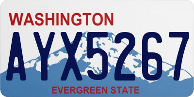 WA license plate AYX5267