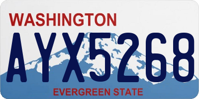 WA license plate AYX5268