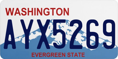 WA license plate AYX5269