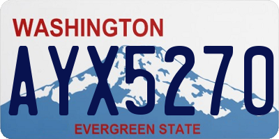 WA license plate AYX5270