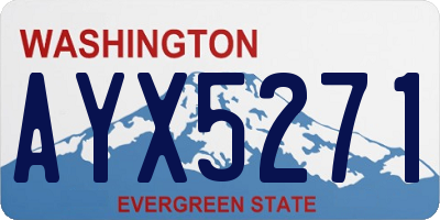 WA license plate AYX5271