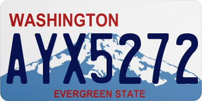 WA license plate AYX5272