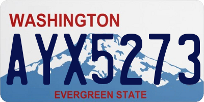 WA license plate AYX5273