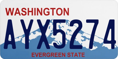 WA license plate AYX5274