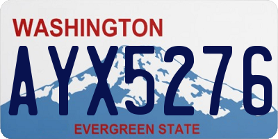 WA license plate AYX5276