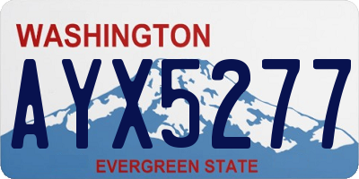 WA license plate AYX5277