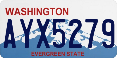 WA license plate AYX5279