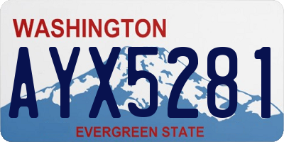 WA license plate AYX5281