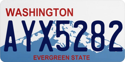 WA license plate AYX5282