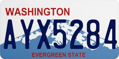 WA license plate AYX5284