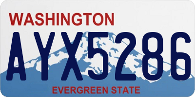 WA license plate AYX5286