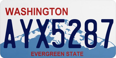 WA license plate AYX5287