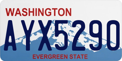 WA license plate AYX5290