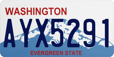 WA license plate AYX5291