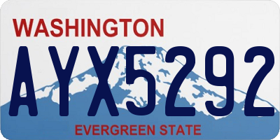 WA license plate AYX5292