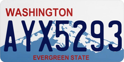 WA license plate AYX5293