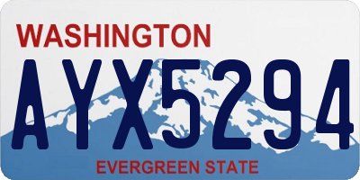 WA license plate AYX5294