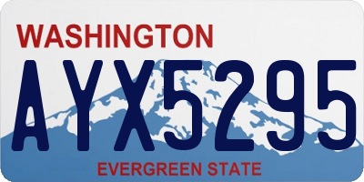 WA license plate AYX5295