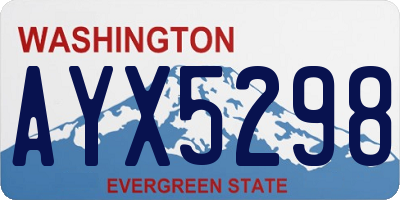 WA license plate AYX5298