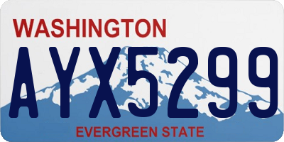 WA license plate AYX5299