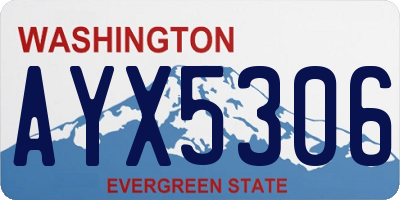 WA license plate AYX5306