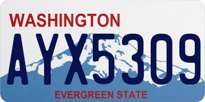 WA license plate AYX5309