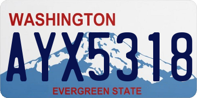 WA license plate AYX5318